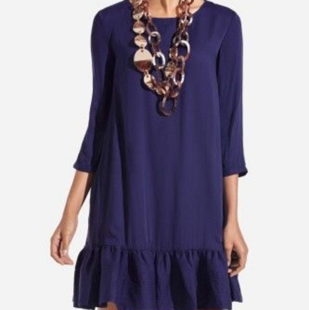 BOGO Persifor Poppy Shift Dress Navy Size Medium